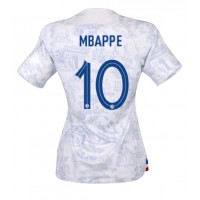 Frankreich Kylian Mbappe #10 Fußballbekleidung Auswärtstrikot Damen WM 2022 Kurzarm